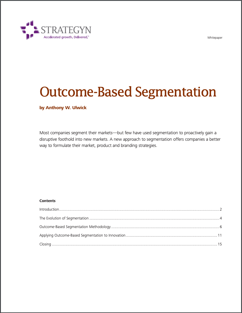 Outcome Based Segmentation cover