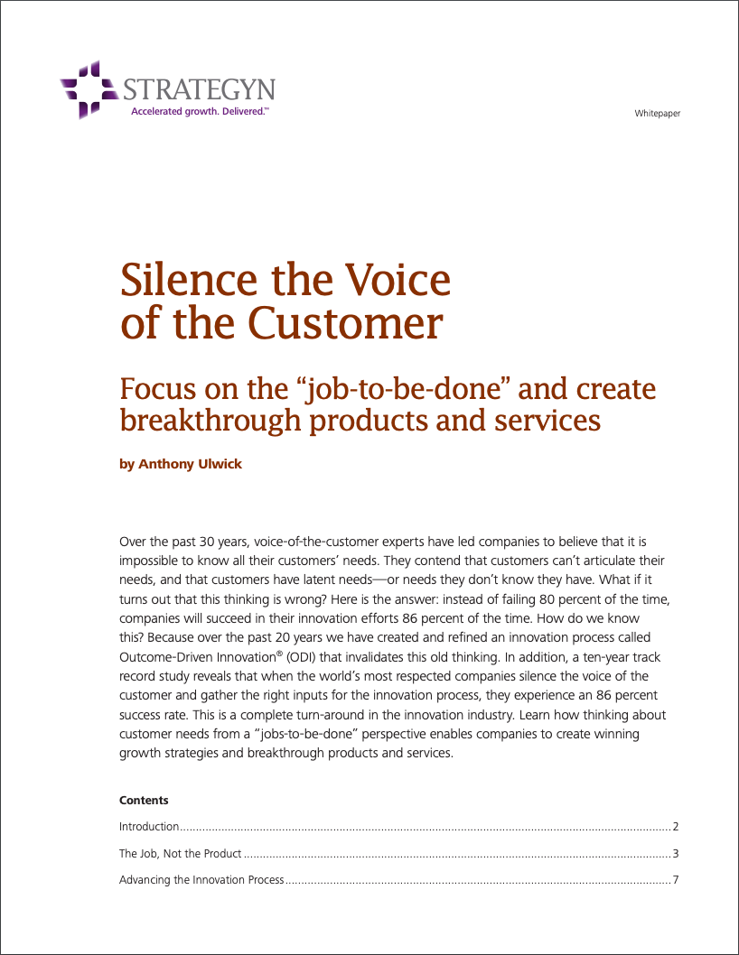 Silence the Voice of the Customer cover