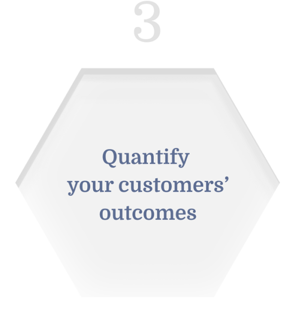 3 - Quantify your customers' outcomes.