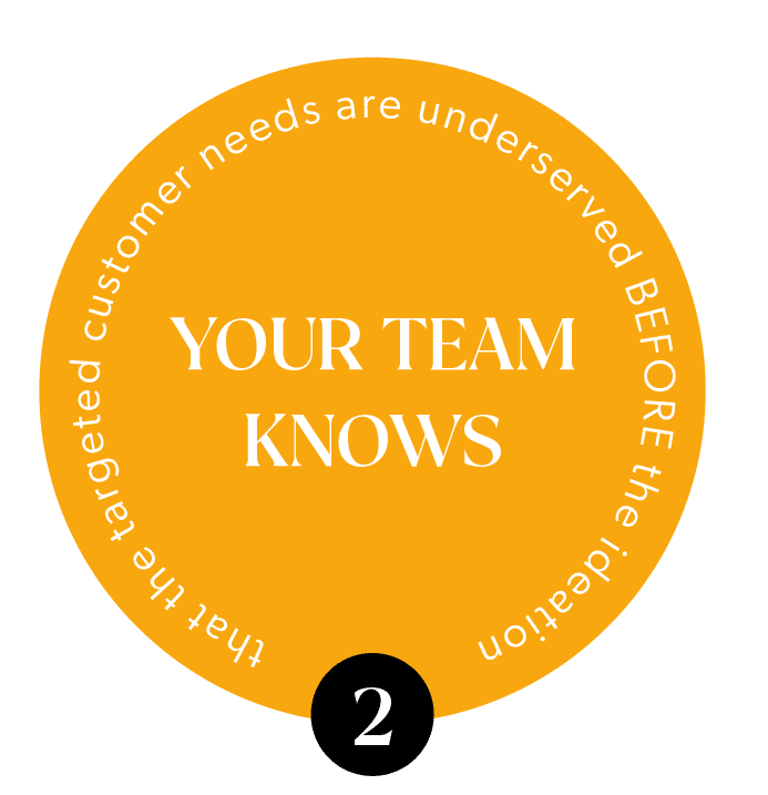Your team knows underserved markets before you begin graphic